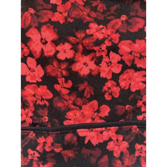 Vera Wang 2 piece womens xl Pj Soft Polyester 3/4 Sleeve Red Floral          791 - Picture 12 of 15